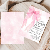Invitation Petit Baby shower Boo Bow rose
