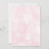 Invitation Petit Baby shower Boo Bow rose (Dos)