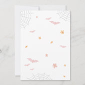 Invitation Petit Baby shower Boo d'Halloween rose (Dos)