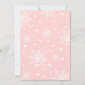 Invitation Petit Baby shower Boo d'Halloween rose (Dos)