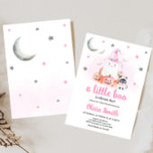 Invitation Petit Baby shower Boo d'Halloween rose