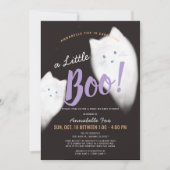 Invitation Petit Baby shower Boo Ghost Cat Drive-by (Devant)