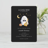Invitation Petit Baby shower Boo Ghost Hollaween (Debout devant)
