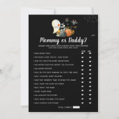 Invitation Petit Baby shower Boo | Jeu maman ou papa (Devant)