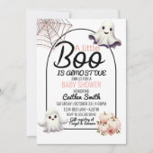Invitation Petit Baby shower Boo Presque Dû Halloween (Devant)