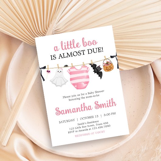 Invitation Petit Baby shower Boo Rose