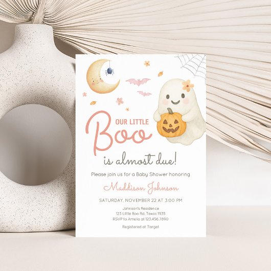Invitation Petit Baby shower Boo Rose