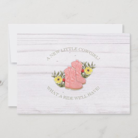 Invitation Petit Baby shower Bootie (Dos)