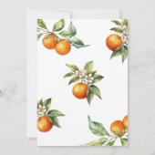 Invitation Petit Baby shower Botanique De Citrus Orange (Dos)