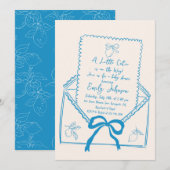 Invitation Petit Baby shower Citron Cutie À Main Tirée (Devant / Derrière)