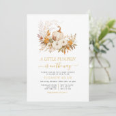 Invitation petit baby shower citrouille (Debout devant)