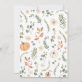 Invitation Petit Baby shower Citrouille (Dos)