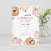 Invitation Petit Baby shower Citrouille (Debout devant)