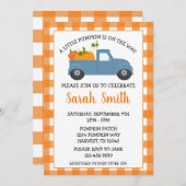 Invitation Petit Baby shower Citrouille (Devant / Derrière)