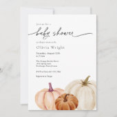 Invitation Petit Baby shower Citrouille (Devant)
