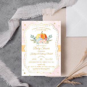 Invitation Petit Baby shower Citrouille
