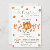 Invitation Petit Baby shower Citrouille (Devant)