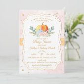 Invitation Petit Baby shower Citrouille (Debout devant)