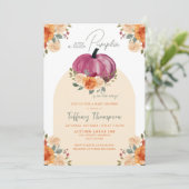 Invitation Petit Baby shower Citrouille (Debout devant)