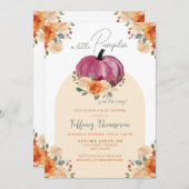 Invitation Petit Baby shower Citrouille (Devant / Derrière)