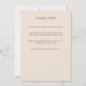 Invitation Petit Baby shower Citrouille - Automne Chic (Dos)