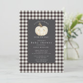 Invitation Petit Baby shower Citrouille doux (Debout devant)