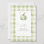 Invitation Petit Baby shower Citrouille doux (Devant)
