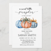 Invitation Petit Baby shower Citrouille doux (Devant / Derrière)