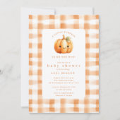 Invitation Petit Baby shower Citrouille doux (Devant)