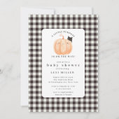 Invitation Petit Baby shower Citrouille doux (Devant)