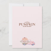 Invitation Petit Baby shower Citrouille flou féminin (Dos)