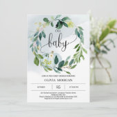 Invitation Petit baby shower citrouille garçon personnalisé (Debout devant)