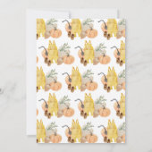 Invitation Petit Baby shower Citrouille neutre pour les femme (Dos)