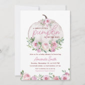 Invitation Petit Baby shower Citrouille rose (Devant)