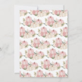 Invitation Petit Baby shower Citrouille rose fille (Dos)