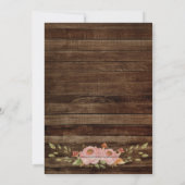 Invitation Petit Baby shower Citrouille Rustique Automne Flor (Dos)