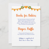 Invitation Petit Baby shower Citrouille Triplet Tout en un (Dos)