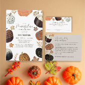 Invitation Petit Baby shower Citrouille unique, peint à l'aut