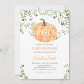 Invitation Petit Baby shower Citrouille verdoyant (Devant)