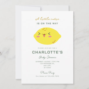 Invitation Petit Baby shower Citrus Citron Cutie