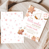 Invitation Petit Baby shower Cookie de Noël rose