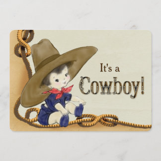 Invitation Petit Baby shower Cowboy