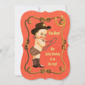 Invitation Petit Baby shower Cowboy (Devant)