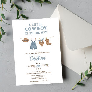 Invitation Petit Baby shower Cowboy