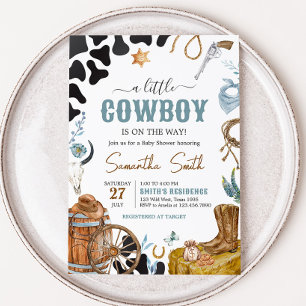 Invitation Petit Baby shower Cowboy