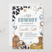 Invitation Petit Baby shower Cowboy (Devant)