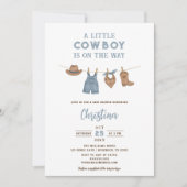 Invitation Petit Baby shower Cowboy (Devant)
