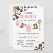 Invitation Petit Baby shower Cowgirl (Devant)