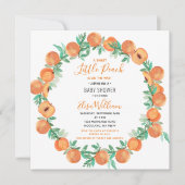 Invitation Petit Baby shower Cutie Peach  (Devant)