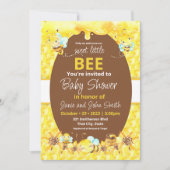 Invitation Petit Baby shower d'abeilles doux (Devant)